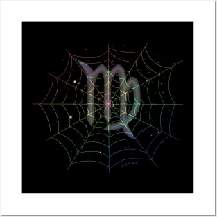 Rainbow Spiderweb Virgo Posters and Art